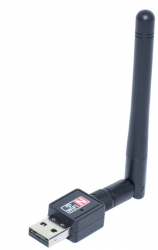 Antena Wi-Fi elSales ELS-AW600 cu USB pentru PC Laptop viteza 600 Mbps negru 