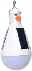 Bec elSales ELS-BL7 cu LED 7 W si incarcare solara 6500 k agatatoare metalica alb 