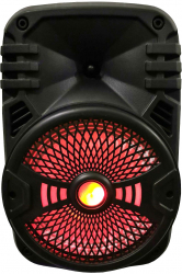 Boxa portabila cu lumini LED putere 20 W elSales ELS-8107 acumulator integrat negru 