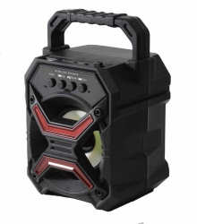 Boxa portabila elSales ELS-V301 cu Bluetooth USB Card lumina LED FM Radio negru 