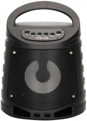 Boxa portabila elSales KTS-1122 cu Bluetooth USB card SD lumina LED radio FM negru 
