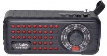 Boxa portabila elSales NS-S117S cu Bluetooth USB MicroSD incarcare solara Radio negru 