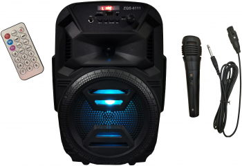 Boxa portabila trolller elSales ELS-ZQS-6111 acumulator integrat lumini LED negru 