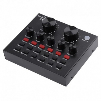 Placa de sunet V8 Webcast Techstar® Interfata Audio USB Negru 