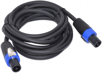 Cablu audio cu conectori Speak-On tata cu 4 contacte elSales ELS-CSO10 lungime 10 metri negru/albastru 