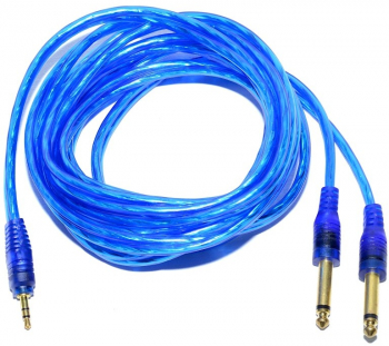 Cablu audio elSales ELS-JT2JM cu conector Jack 3 5 mm tata-2 Jack 6.3 mm tata mono siliconat lungime 3 metri 