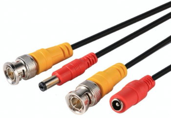 Cablu BNC + alimentare elSales ELS-CBA pentru sistem video analog sau digital lungime 5 metri negru