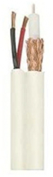 Cablu coaxial cu alimentare elSales ELS-COAX-160 2x0.5 lungime 1 metru alb 