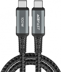 Cablu de date si incarcare Acefast USB tip C - USB tip C 100 W 2m gri 