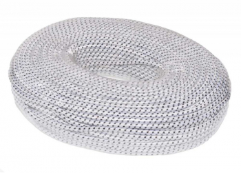 Cablu electric panzat elSales ELS-MYYM 3 x 1 mm invelis textil ignifug lungime 1 metru alb/gri 