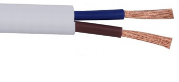 Cablu electric plat elSales ELS-MYYUP 2 fire x 1 mm lungime 1 metru alb 