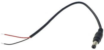 Cablu pentru alimentare cu conector 2.1 x 5.5 mm tata elSales ELS-CPA lungime 30 cm negru 