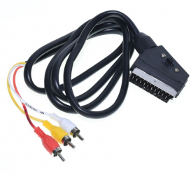 Cablu Scart la 3 RCA elSales ELS-S3RCA cu intrerupator in-out lungime 1.5 metri negru 