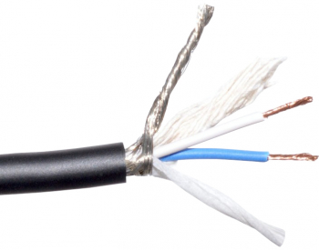 Cablu stereo profesional elSales ELS-CPM pentru microfon diametru 6 mm lungime 1 metru negru 