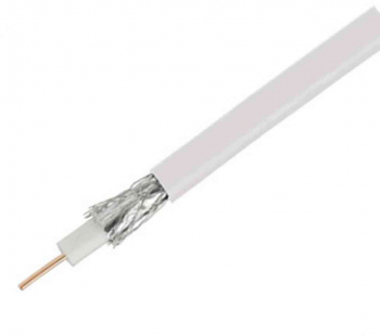 Cablu TV coaxial RG6 elSales ELS-CC1 impedanta 75 Ohmi lungime 1 metru alb