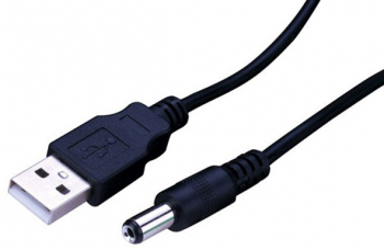 Cablu USB tata - DC 2.1 mm tata elSales ELS-DC21 lungime 60 cm negru 