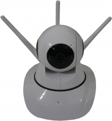 Camera de supraveghere cu IP Wi-Fi rotativa 360 grade 720p suport microSD card alb