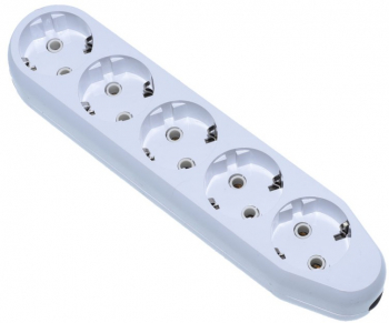 Cap Prelungitor cu 5 Prize elSales ELS-CAP-CER5P Placa de Ceramica Alb 