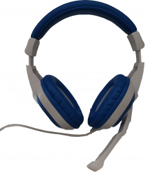 Casti cu fir elSales ELS-782 cu microfon reglabile Dynamic Sound Pure Bass alb/albastru 
