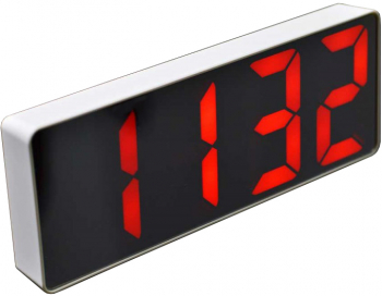 Ceas de masa elSales ELS-0712 cu LED rosu afisaj temperatura ora 12/24 h carcasa alba 