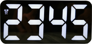 Ceas electronic negru cu LED alb elSales ELS-3622 alarma format ora 12/24 h oglinda forma dreptunghi 