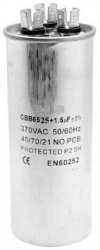 Condensator elSales ELS-CBB65-4515 pentru Aparat de Aer Conditionat 45 +1 5UF Forma Cilindru Argintiu 