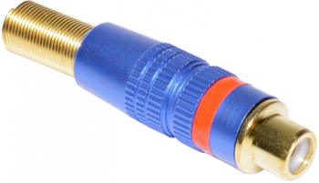 Conector RCA mama elSales ELS-CRC pentru montat pe fir cu arc albastru 
