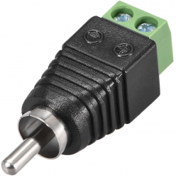 Conector RCA tata pentru montaj pe fir cu rigleta prindere cu suruburi High Quality 