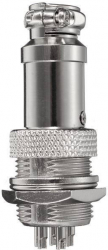 Conector tip aviator cu 6 pini mama-tata elSales ELS-CA6P metalic 