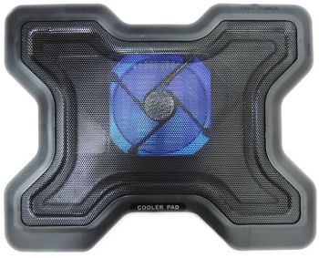 Cooler laptop elSales ELS-878 1 ventilator LED albastru port suplimentar USB negru 