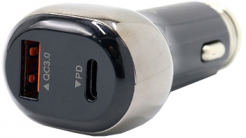 Incarcator auto elSales ELS-PC201 cu 1 USB si 1 USB-C tehnologie Quick Charge 3.0 Power Delivery alb 