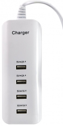 Incarcator retea pentru telefoane si tablete 4 porturi USB putere maxima 20 W elSales alb 