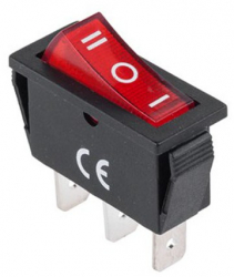 Intrerupator IRS ingust cu 3 pozitii elSales ELS-3P 220 V 15 A rosu 