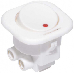 Intrerupator Patrat Tip ON-OFF elSales ELS-T120-A Tensiune 250V AC - 6A Design Compact Alb 
