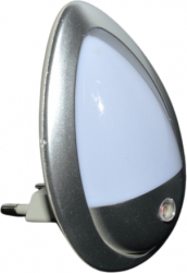 Lampa de Veghe cu Led si Senzor de Lumina elSales Design Ergonomic Alb 