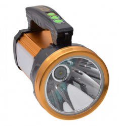 Lanterna elSales TD-6688 cu LED CREE XM-L T6 50 W acumulator integrat LED-uri laterale auriu 