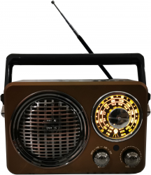 Radio Portabil elSales MD-1173 Difuzor 8 cm Bluetooth USB MicroSD Auxiliar Acumulator Integrat Maro 