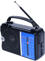 Radio portabil elSales RX-A07AC cu FM AM TV SW1 SW2 alimentare la priza sau baterii negru/albastru 