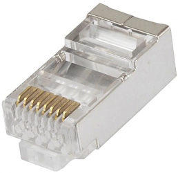 Set 10 conectori metalici UTP-FTP elSales ELS-CUT New Style CAT6 transparent 