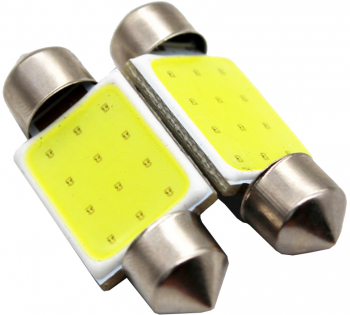 Set 2 LED-uri COB 39 mm elSales ELS-SLC pentru plafoniera portbagaj numar inmatriculare lumina alba tehnologie Intense Light 