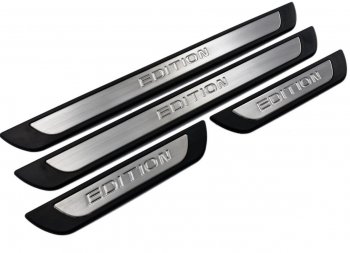 Set 4 protectii praguri din aluminiu compatibil cu RENAULT CLIO 4 IV 2012-2019 S-Dizayn EDITION Line 