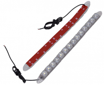 Set doua benzi cu DRL cu 14 LED-uri COB elSales ELS-DRL14 pentru autoturisme motociclete camioane lumina alb rece 