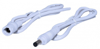 Set doua cabluri cu conectori 2.1 mm cu blocare mama-tata lungime 50 cm elSales ELS-CDBMT alb 