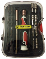 Set Surubelnita Cu 16 Capete Interschimbabile Prelungitor Penseta Carcasa Protectie ABS 