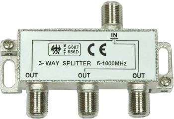 Spliiter TV cu 3 iesiri elSales ELS-ST3I frecventa 5-1000 MHz carcasa metal 
