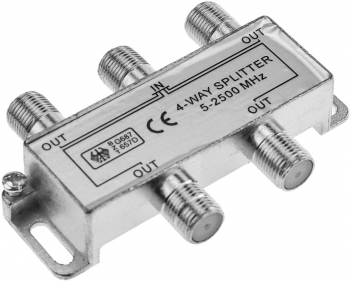 Spliiter TV cu 4 iesiri elSales ELS-ST4I frecventa 5-1000 MHz carcasa metal 