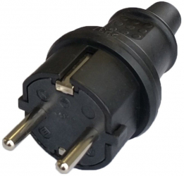 Stecher cauciucat elSales ELS-SCS 220 V 16 A negru 