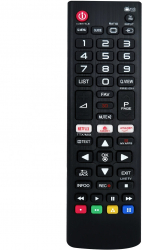 Telecomanda universala pentru televizoarele LG LCD LED Smart functii Netflix Amazon elSales ELS-L1162V negru 