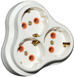 Triplu stecher elSales ELS-TSF 3 prize 250 V 16 A alb 