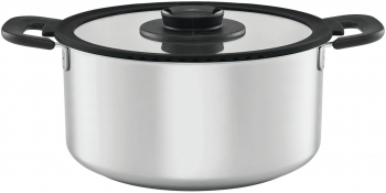 Oala Fiskars Functional Form 5 l Otel inoxidabil cu capac Inductie 